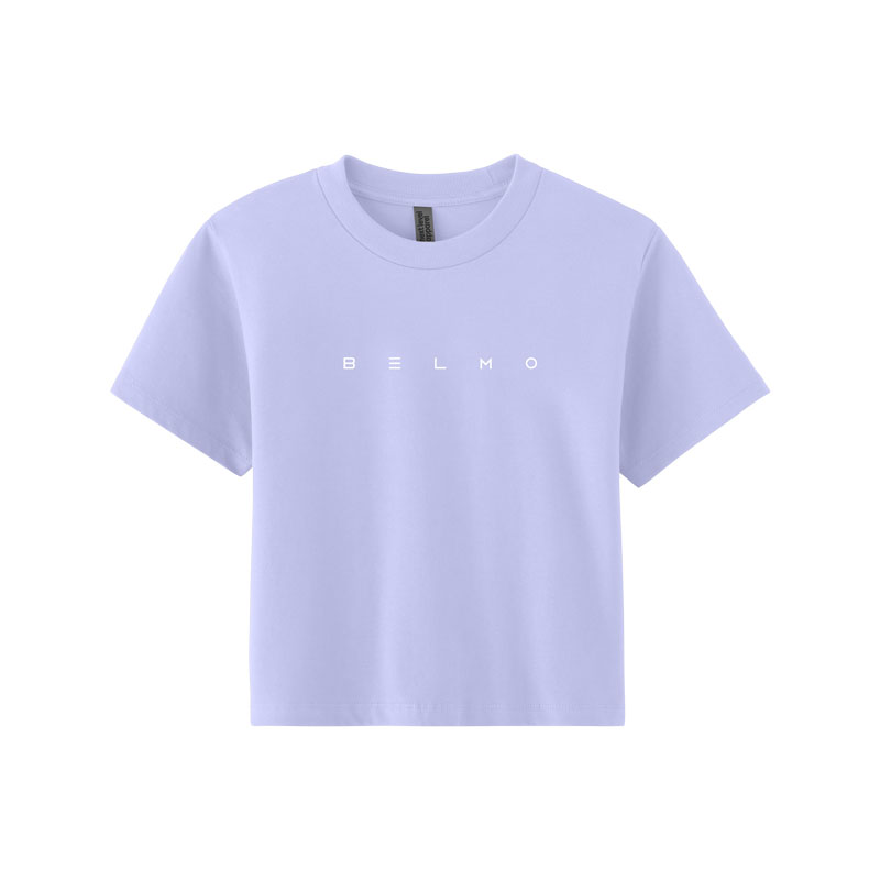Belmo Embroidered Heavyweight Women's Boxy Crop Tee